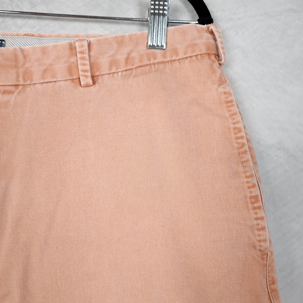 Peter Millar Shorts Mens 34/35 Orange Pima Cotton Chino 8" Myopia Hunt Club Fox - Picture 5 of 15